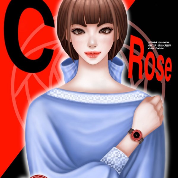 圓盤式電容筆畫之系列：2019/09/16 C-Rose watch