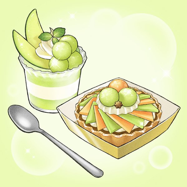 【食物插畫】密瓜甜點