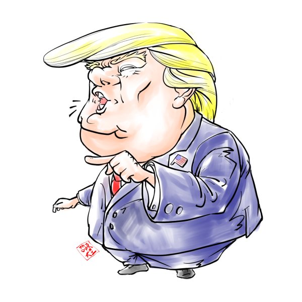 Caricature Trump 川普